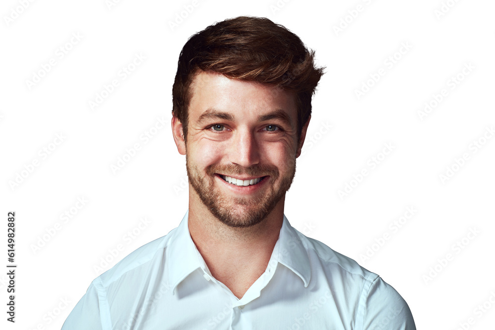 Happy, smile and portrait of business man on transparent background for professional, natural and pride. Happiness, confident and corporate with face of male employee on png for positive and career Happy, smile and portrait of business man on transparent background for professional, natural and pride. Happiness, confident and corporate with face of male employee on png for positive and career