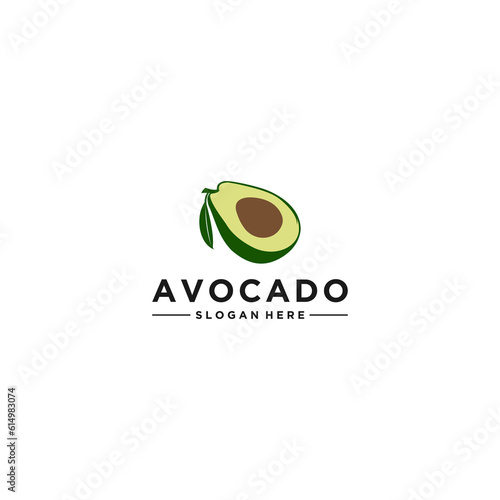 avocado logo template in white background