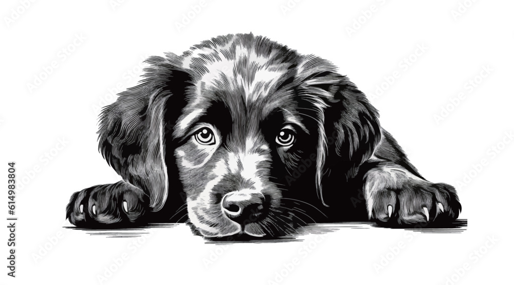 Puppy silhouette, black and white design, puppy tattoo sketch, hand drawn black animal engraving, vector illustration, SVG, great for t-shirt, mug, birthday card, wall sticker, sticker, iron-on, scrap Puppy silhouette, black and white design, puppy tattoo sketch, hand drawn black animal engraving, vector illustration, SVG, great for t-shirt, mug, birthday card, wall sticker, sticker, iron-on, scrap