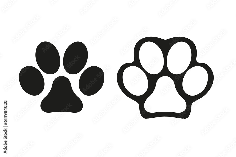 Dog print or cat print flat vector icon for animal apps, website, or other creative design Dog print or cat print flat vector icon for animal apps, website, or other creative design