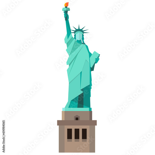 Statue of liberty in flat style