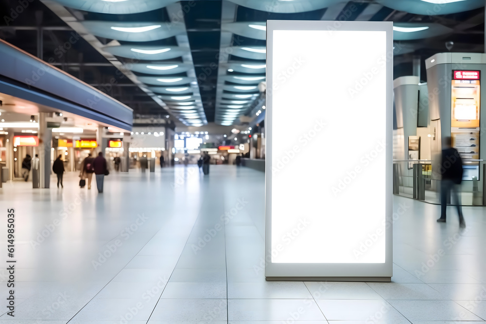 billboard in airport mockup billboard in airport mockup