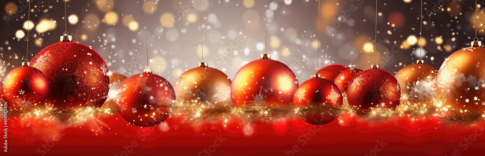 Christmas decor background with place for text, Bright color, ultra realistic Merry Christmas and Happy Holidays greeting card, frame, banner. New Year. Winter xmas holiday theme. Generative AI Christmas decor background with place for text, Bright color, ultra realistic Merry Christmas and Happy Holidays greeting card, frame, banner. New Year. Winter xmas holiday theme. Generative AI