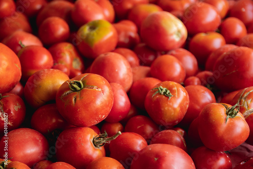 Fresh organic tomatoes  close-up