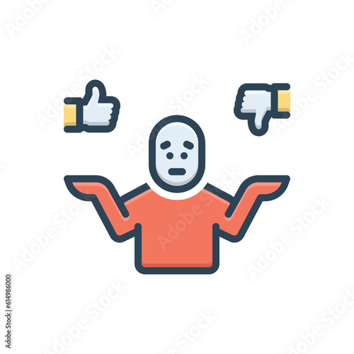 Color illustration icon for sure 