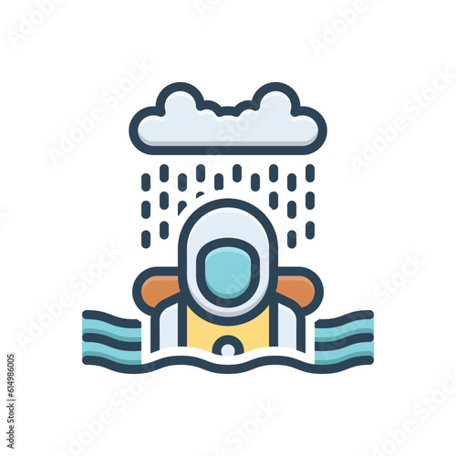 Color illustration icon for survive 