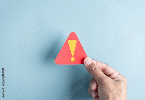 Fotografi System warning caution sign symbol paper cut out