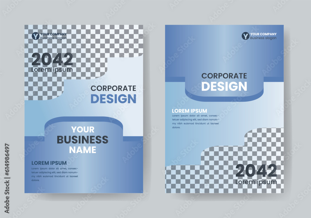 City Background Business Book Cover Design Template. Corporate business annual report, catalog, magazine, business proposal, flyer mockup. Creative modern bright concept circle round shape