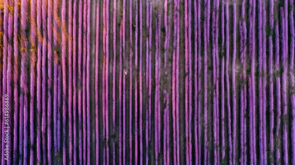 Aerial view of bulb fields in springtime purple. Aerial view of bulb fields in springtime purple.