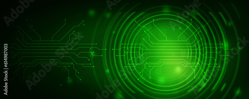 2d illustration Abstract futuristic electronic circuit technology background 