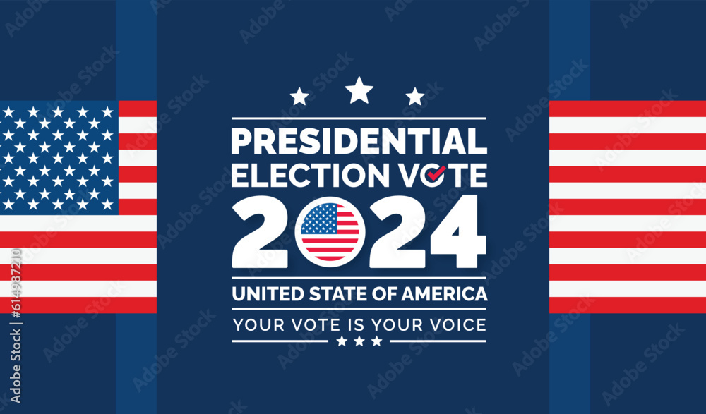 USA 2024 Presidential Elections Event Banner, background, card, poster