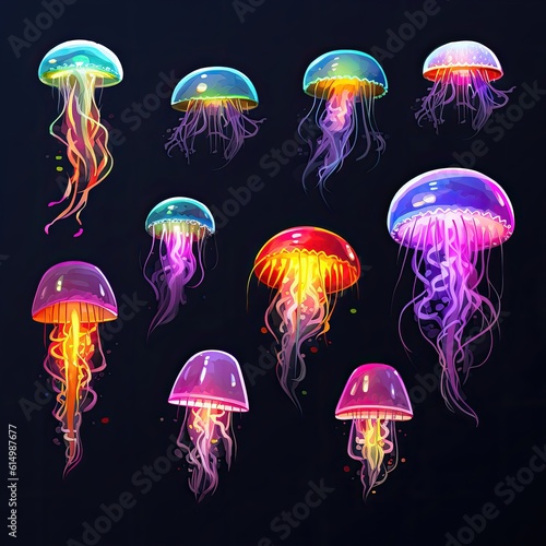nature jellyfish underwater ai generated