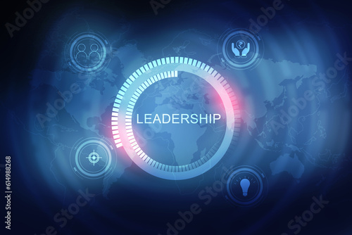 2d rendering business leadership concept 