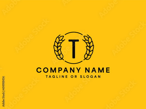 T Initial Logo Template Vector Illustration Editable File photo