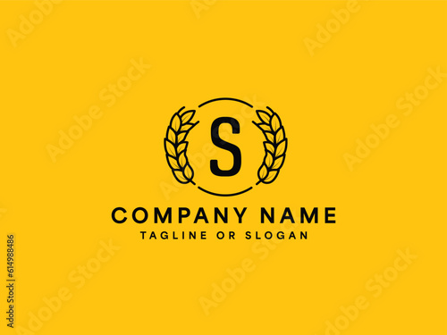 S Initial Logo Template Vector Illustration Editable File photo