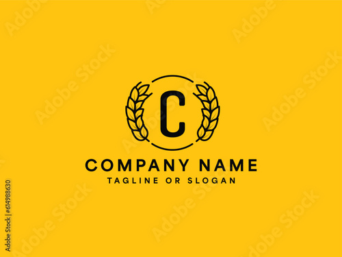 C Initial Logo Template Vector Illustration Editable File photo