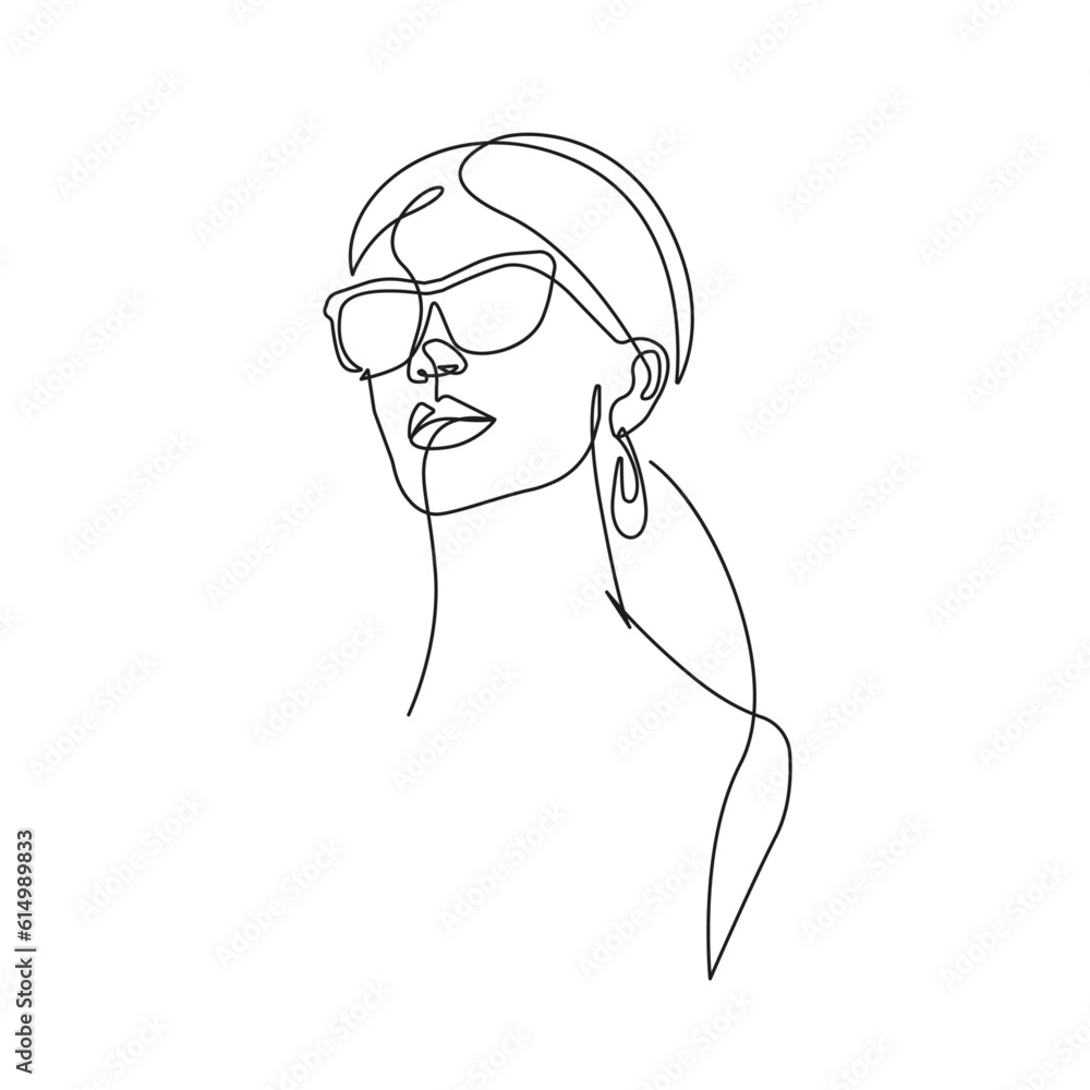 Glamour Woman Face Modern Continuous One Line Drawing. Fashion Female Art Print Line Drawing Sketch Illustration. Woman Face Modern Print. Minimalist Female Contour Art Design. Vector EPS 10. Glamour Woman Face Modern Continuous One Line Drawing. Fashion Female Art Print Line Drawing Sketch Illustration. Woman Face Modern Print. Minimalist Female Contour Art Design. Vector EPS 10.