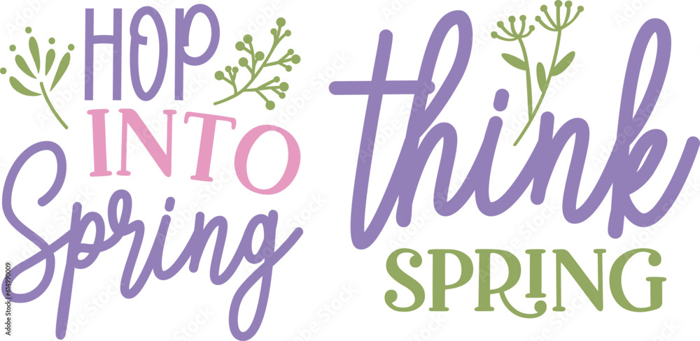 Fototapeta premium Spring typography vector t-shirt design.