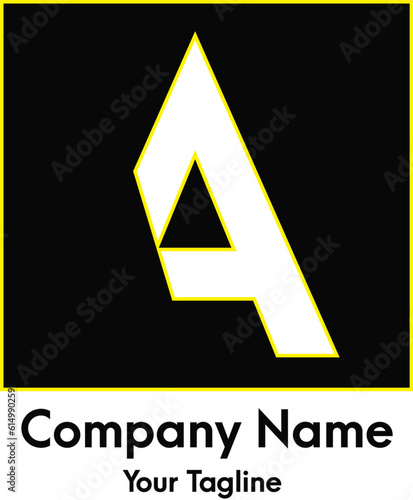 Free vector flat design A logo templates