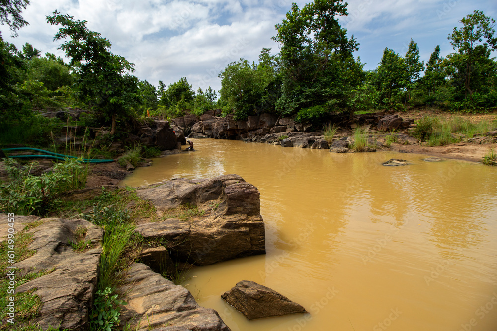 Beautiful Ghagra waterfalls in Belpahari near Jhargram, West Bengal, India Beautiful Ghagra waterfalls in Belpahari near Jhargram, West Bengal, India