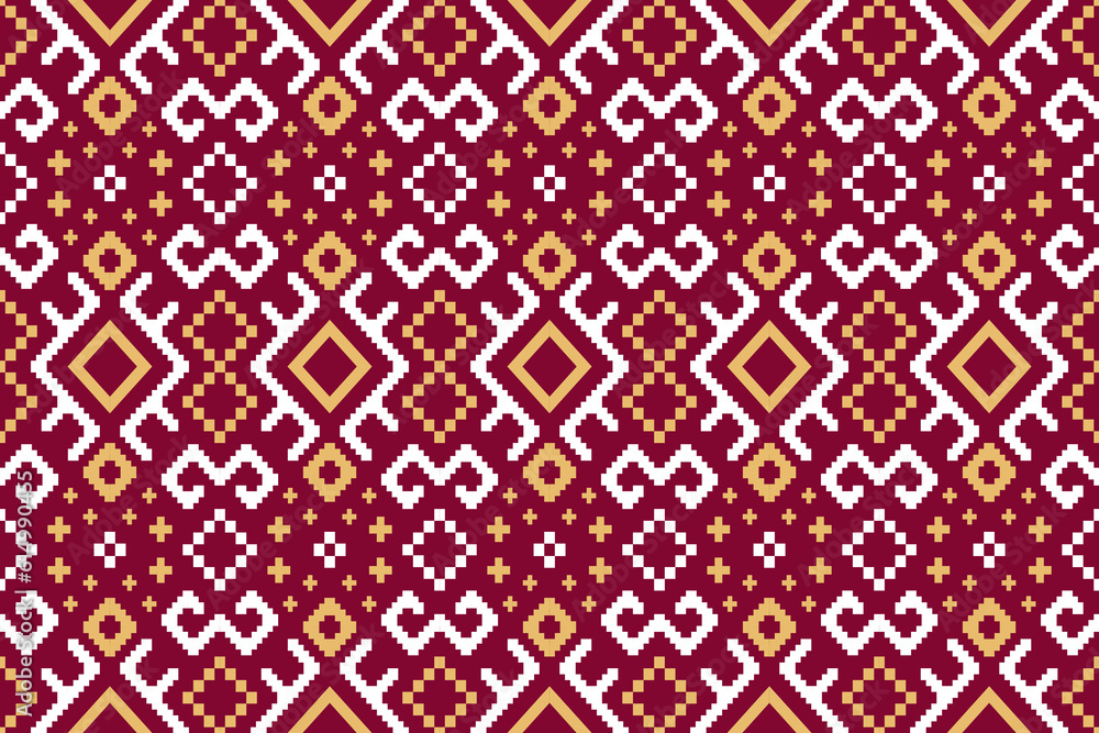 Pink Cross stitch colorful geometric traditional ethnic pattern Ikat seamless pattern border abstract design for fabric print cloth dress carpet curtains and sarong Aztec African Indian Indonesian Pink Cross stitch colorful geometric traditional ethnic pattern Ikat seamless pattern border abstract design for fabric print cloth dress carpet curtains and sarong Aztec African Indian Indonesian