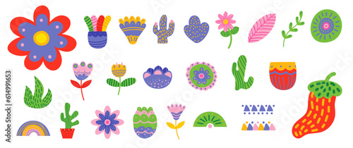 Colorful Botanical Decorative Americana 1