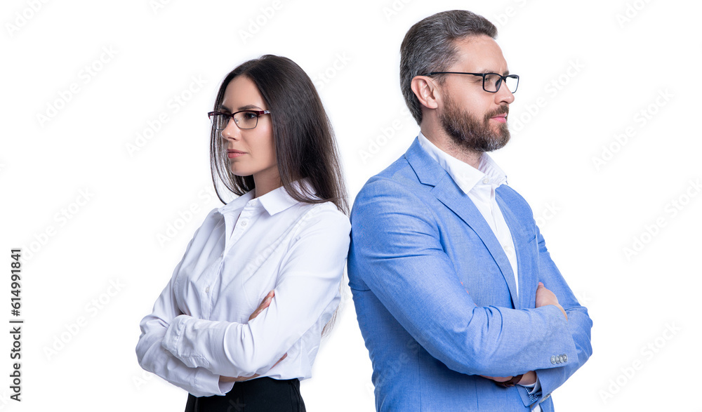 ambitious businesspeople leadership in studio. couple of businesspeople leadership in formalwear. businesspeople leadership professionals. businesspeople leadership isolated on white ambitious businesspeople leadership in studio. couple of businesspeople leadership in formalwear. businesspeople leadership professionals. businesspeople leadership isolated on white
