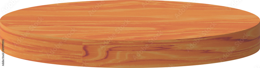 Naklejka premium wooden Podium isolated on white background