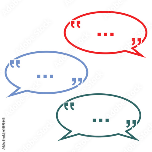 Blank Empty Speech Bubbles with punctuation marks