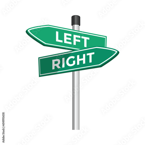 Street name signs, with two arrows showing in opposite directions. Isolated vector illustration on white background