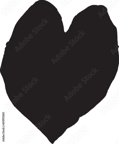 a silhouette of heart leaf shape.