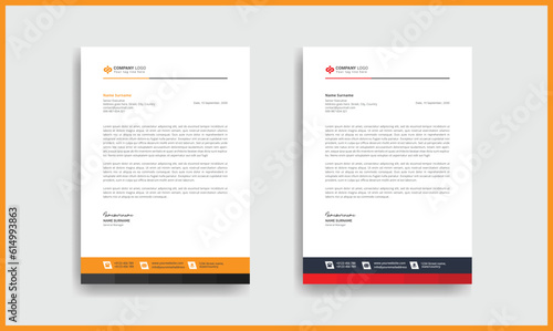 Simple  and Clean Letterhead design template