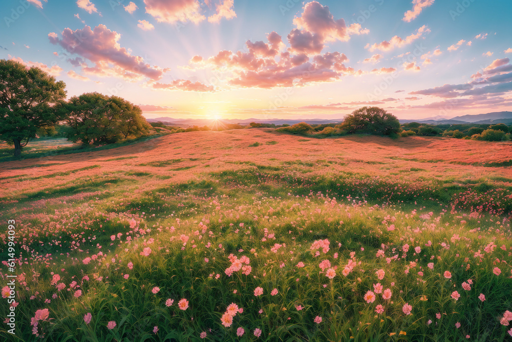 flower, field, flowers, garden, grass, landscape