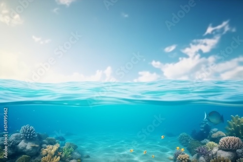 World ocean day mockup. Generate Ai