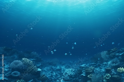 World ocean day underwater. Generate Ai © nsit0108