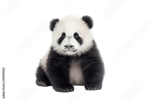Adorable Panda Cub on transparent Background, AI