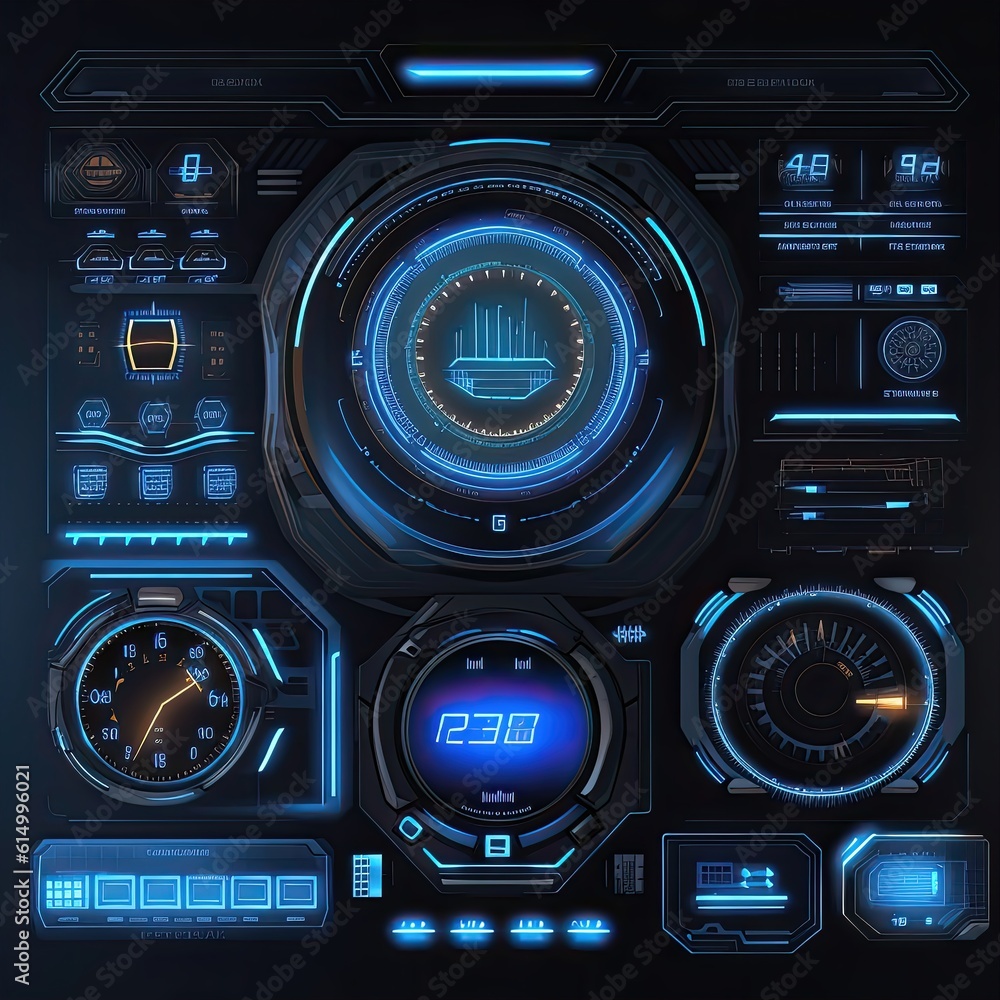 futuristic hud elements ai generated futuristic hud elements ai generated
