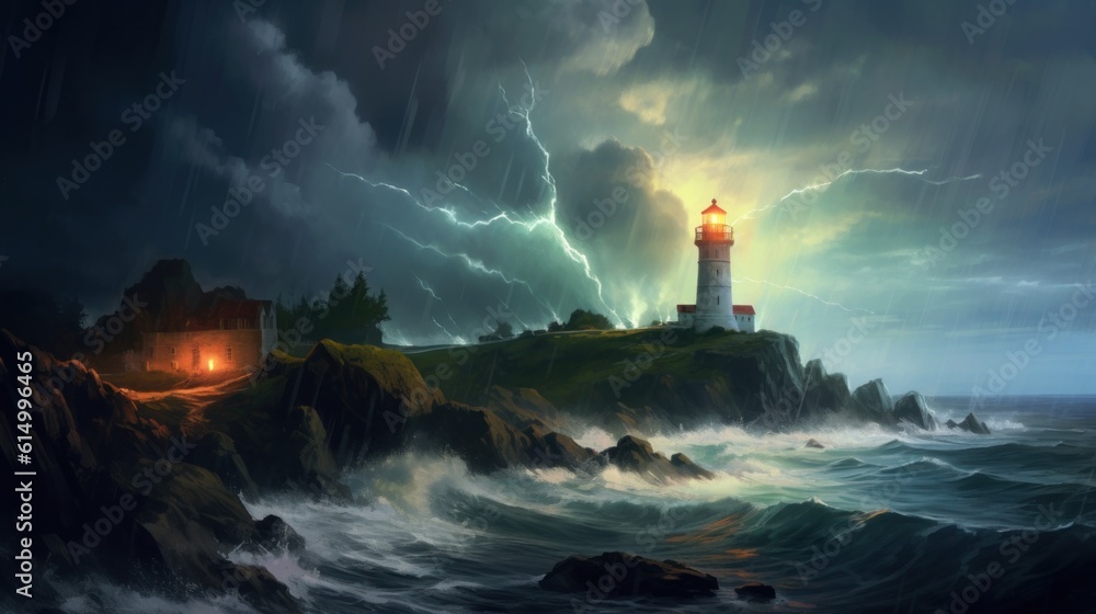 Fototapeta premium Storm Game Environment Art
