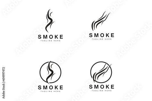 Steam Steam Logo Vector Hot Evaporating Aroma. Smell Line Illustration, Cooking Steam Icon, Steam Train, Baking, Smoking