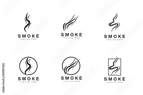 Steam Steam Logo Vector Hot Evaporating Aroma. Smell Line Illustration, Cooking Steam Icon, Steam Train, Baking, Smoking