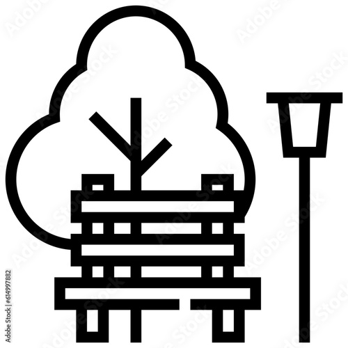 park location sitting rest map icon simple line