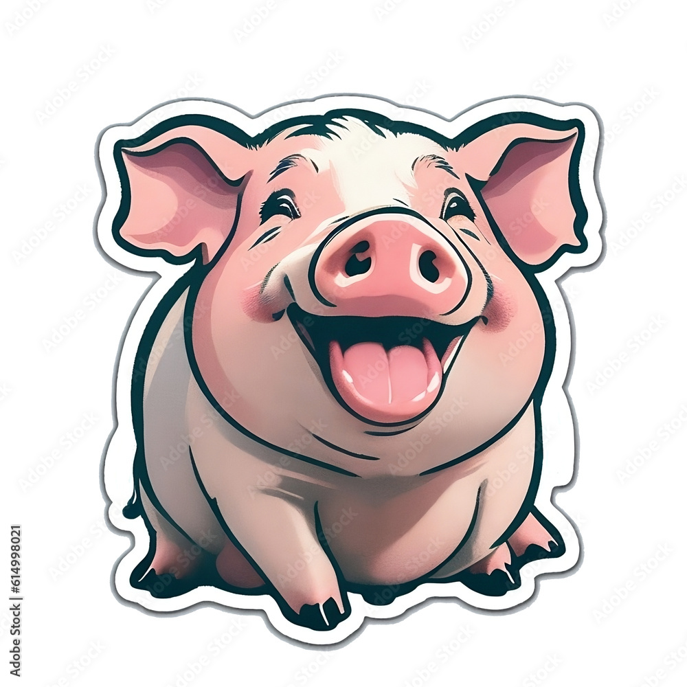 Happy pig cartoon Happy pig cartoon