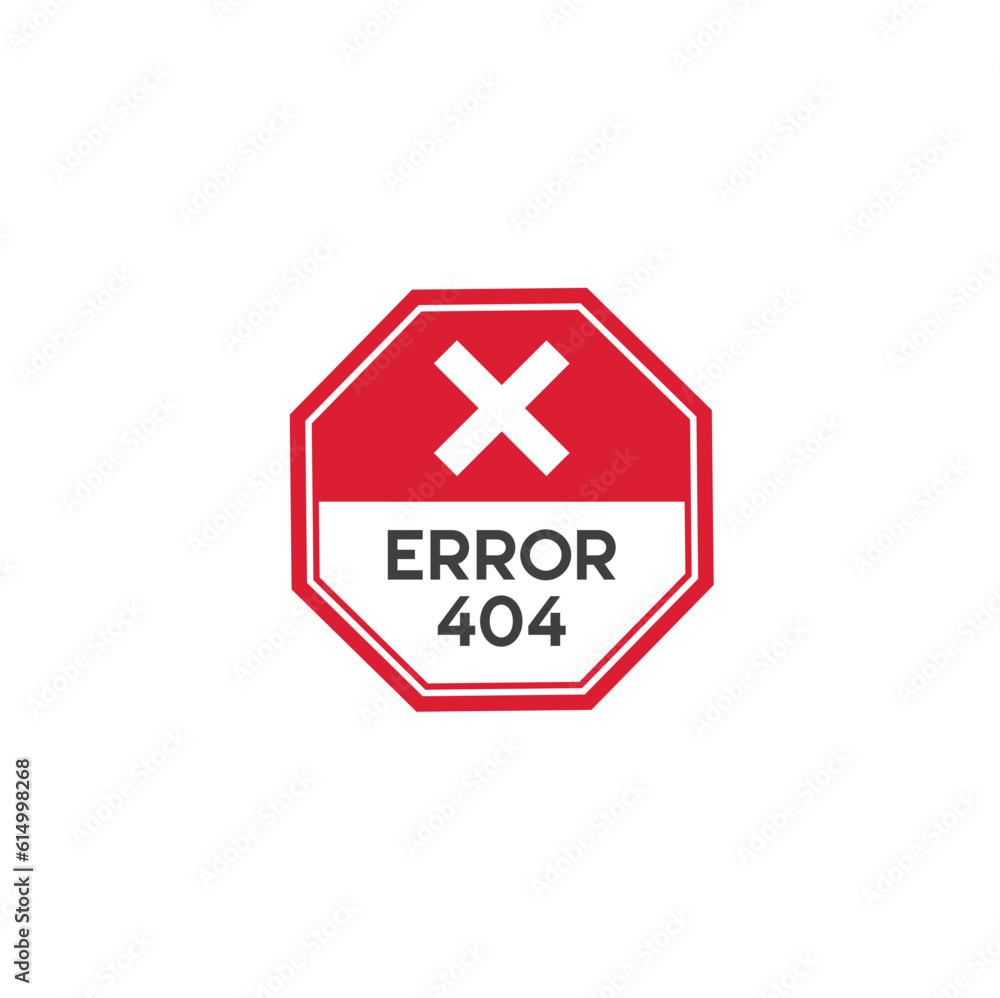 Obraz premium error system symbol, error icon, vector art.