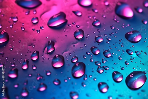ai generative texture, pattern and backgroun colorful drops of water in a clean surface 