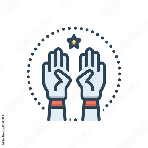 Color illustration icon for involve 