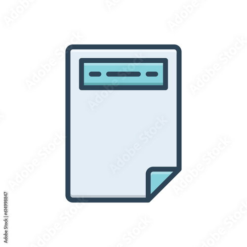 Color illustration icon for headers 