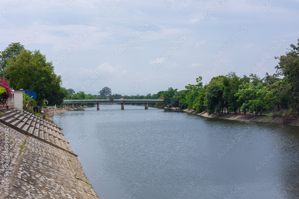 Lampang Wang River , beautiful nature landscape of irrigation water canal in Northern Lampang province in Thailand. Lampang Wang River , beautiful nature landscape of irrigation water canal in Northern Lampang province in Thailand.