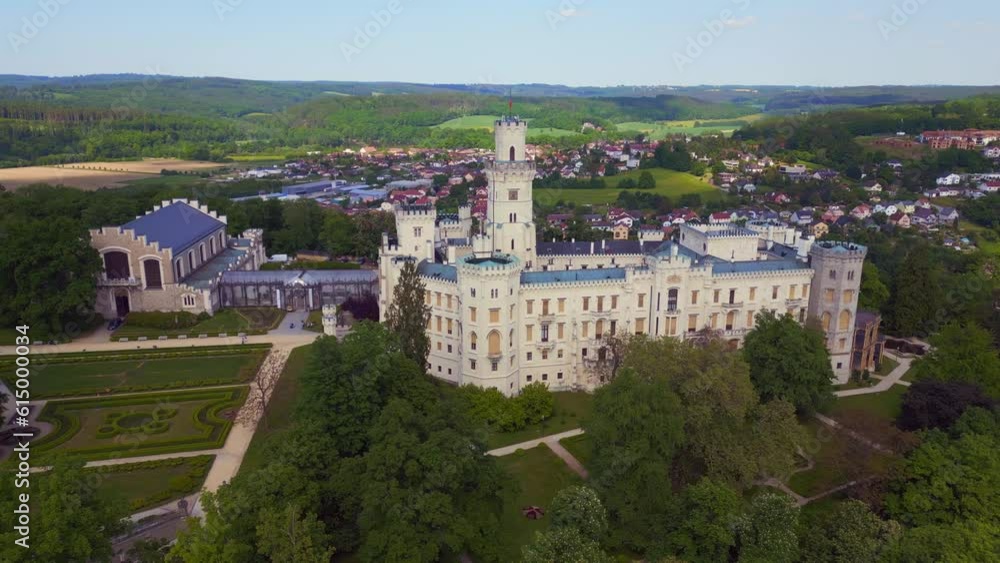 Great aerial top view flight
Hluboká Nad Vltavou is a Fairy tale castle in Czech Republic Europe, summer day 2023. rotation to left drone
4K cinematic. Great aerial top view flight
Hluboká Nad Vltavou is a Fairy tale castle in Czech Republic Europe, summer day 2023. rotation to left drone
4K cinematic.