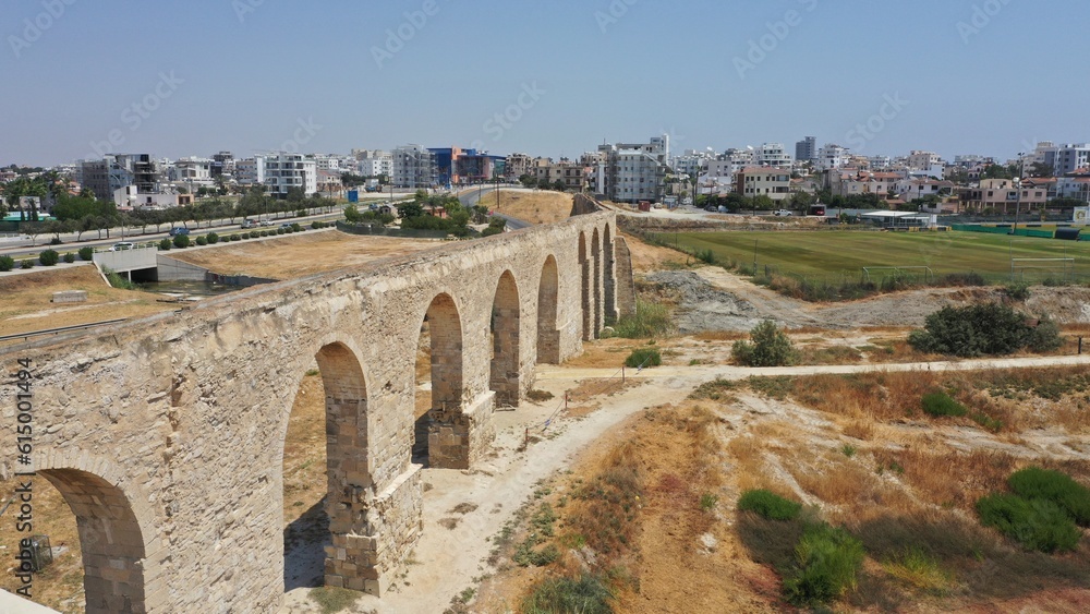 Kamares Aqueduct in Larnaca Cyprus