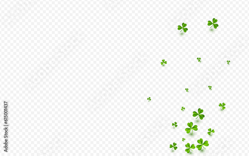 Green Clover Falling Vector Transparent